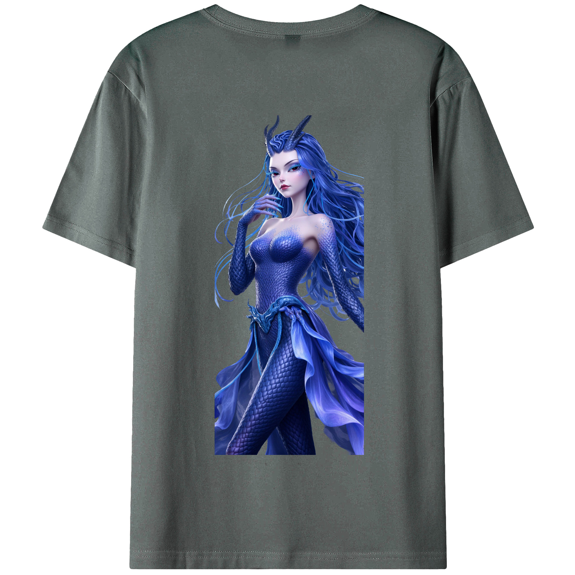 （画像用） Ne Zha 2 ナタ 魔童の大暴れ 綿100％半袖Tシャツ（背面プリント）